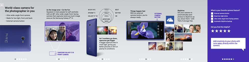 HTC Mobile training camera horizontal layout