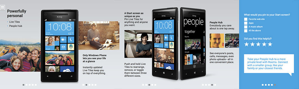 HTC Mobile training personalize horizontal layout