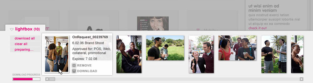 T-Mobile Brand Portal - Get - Lightbox open