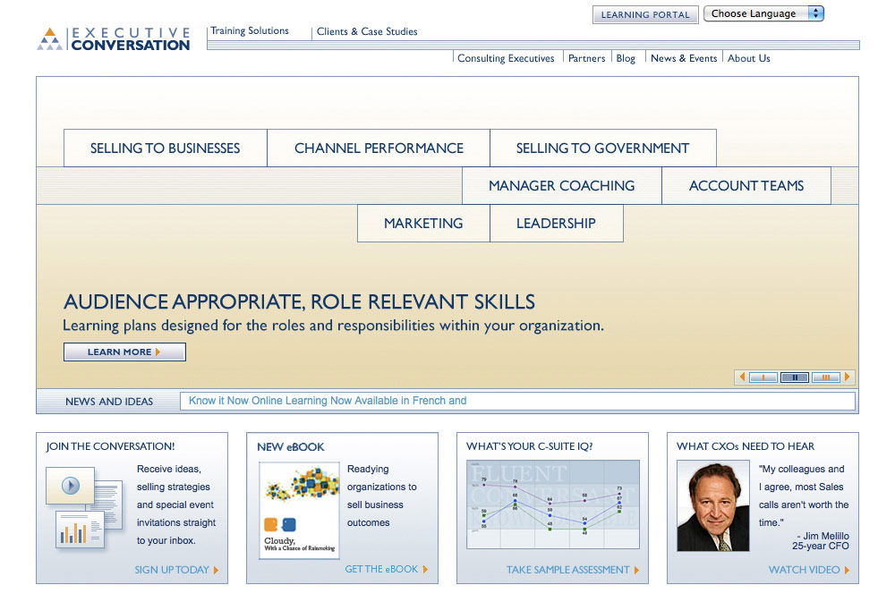 Executive Conversation Website