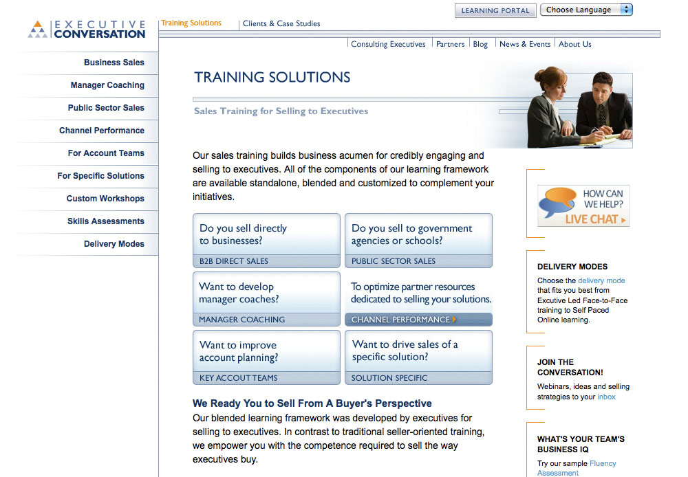 Executive Conversation - Training Solutions