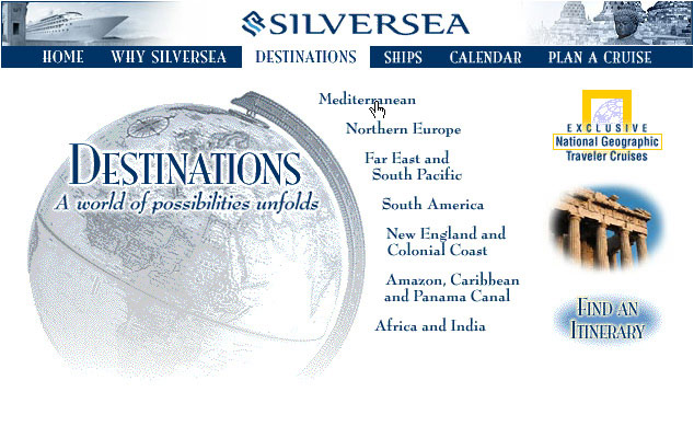 Sliversea website